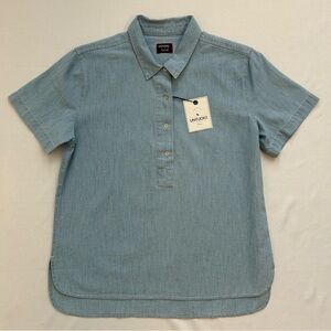 UNTUCKit The Donza Short Sleeve Shirt Light Blue Size 6 Regular